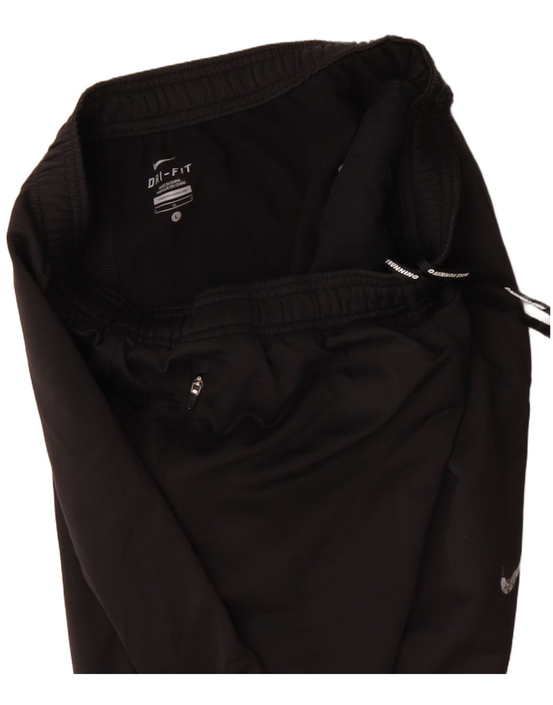 Pantaloni de trening NIKE Dri Fit pentru femei UK 14 Poliester negru mare