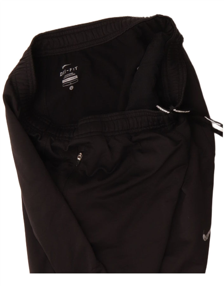 Pantaloni de trening NIKE Dri Fit pentru femei UK 14 Poliester negru mare