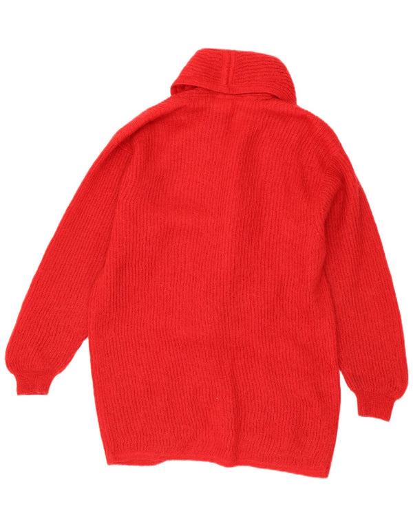 Madeleine Womens Loose Fit Longline Cardigan Sweater IT 44/46 Large Red