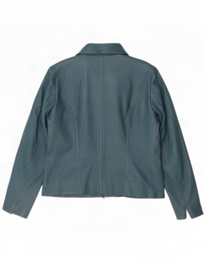 Vintage Womens Geacă de piele IT 54 3XL Blue