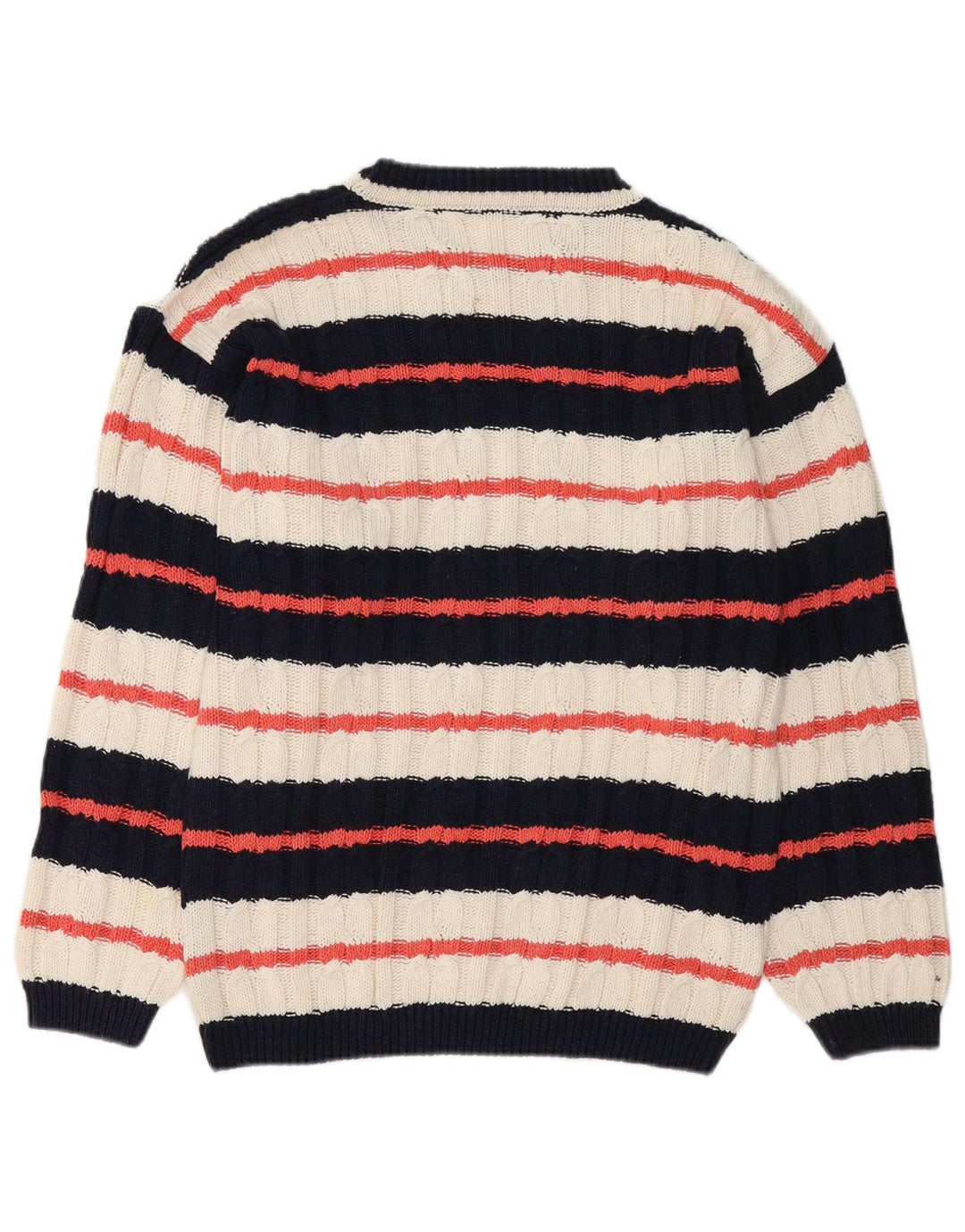 Pulover vintage pentru bărbați, cu gât de barcă, cu dungi medii, multicolore