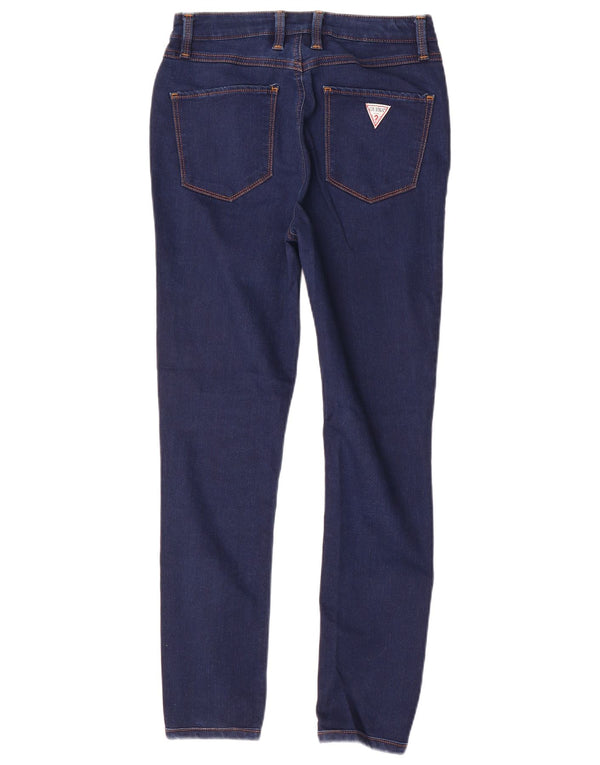 Blugi skinny pentru femei Guess W29 L28 bumbac bleumarin