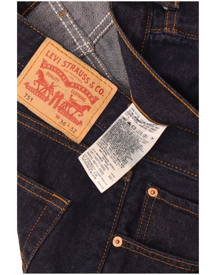 Blugi tăiați pentru bărbați Levi's 751 W36 L26 bumbac bleumarin