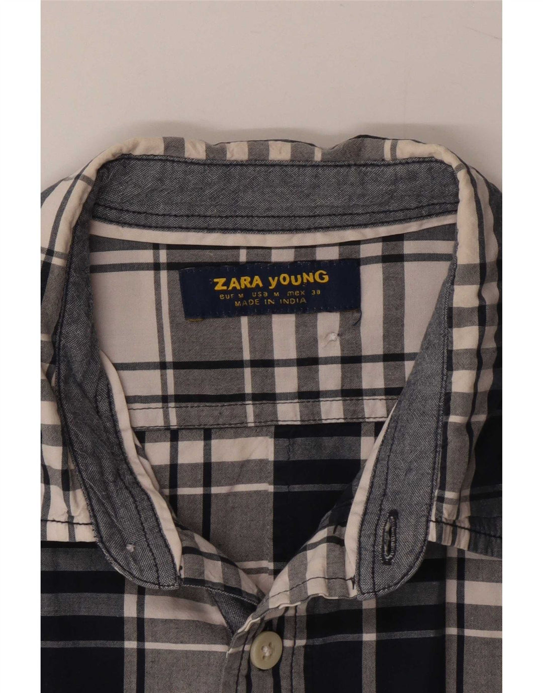 Zara Cămașă pentru bărbați Medium Blue Plaid