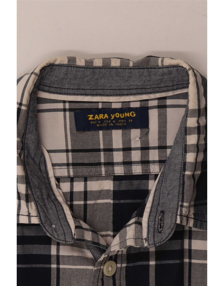 Zara Cămașă pentru bărbați Medium Blue Plaid