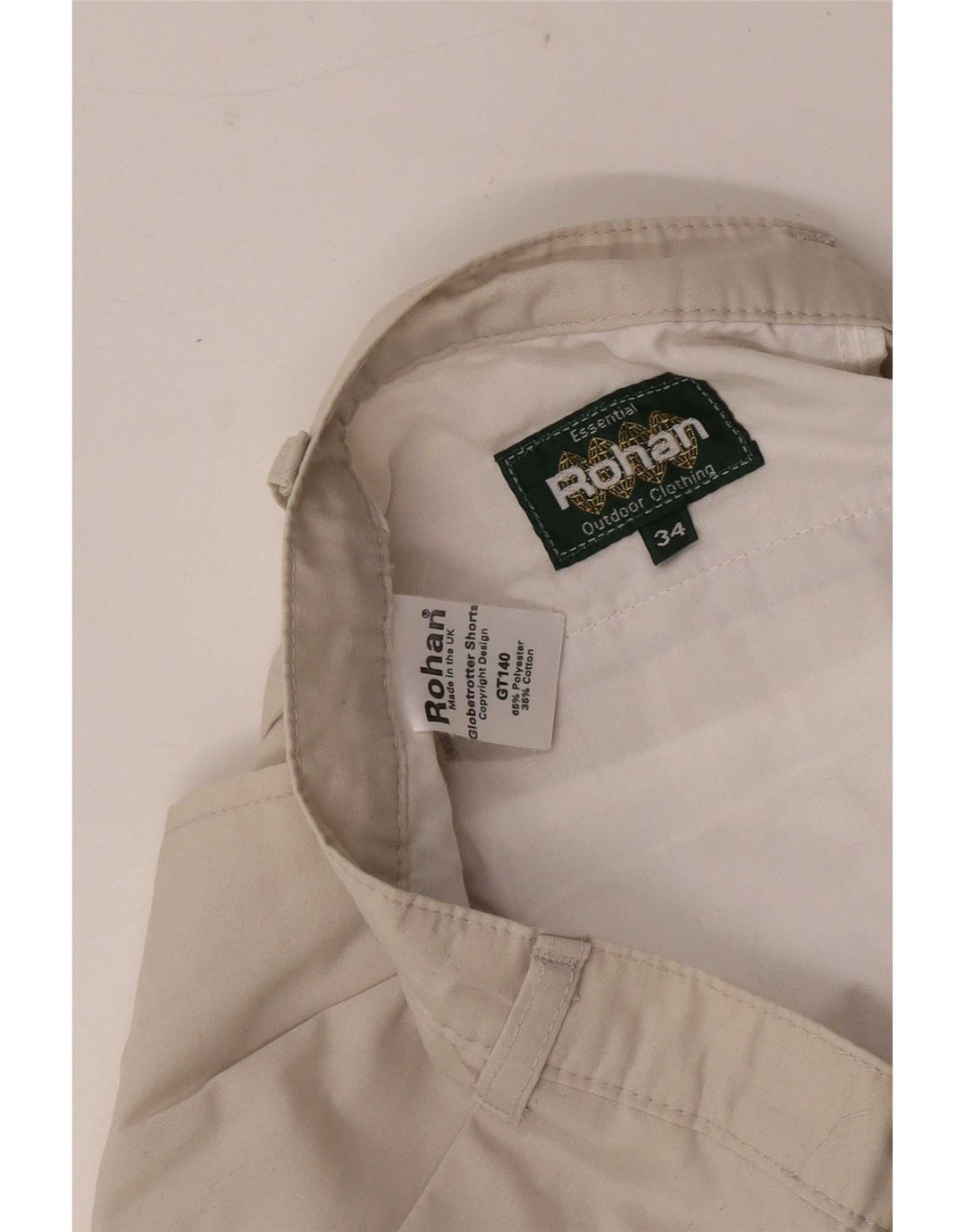 Pantaloni scurți chino pentru bărbați Rohan W34, mare, bej, poliester