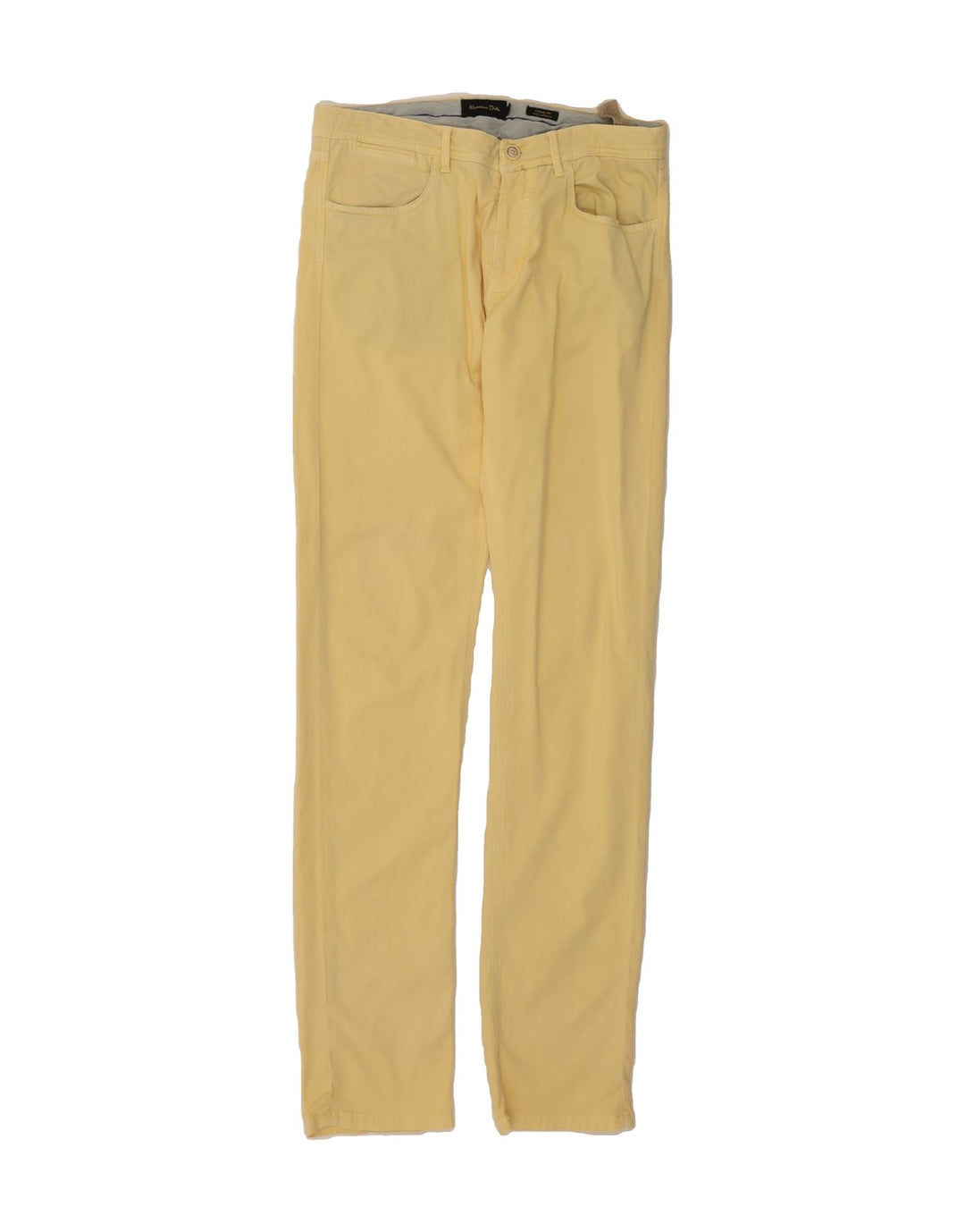 MASSIMO DUTTI Womens Slim Casual Trousers EU 40 Medium W31 L34 Yellow Vintage Massimo Dutti and Second-Hand Massimo Dutti from Messina Hembry 