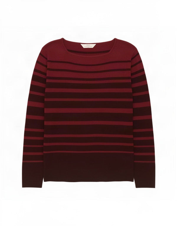 Pulover pentru femei Marks & Spencer, cu gâtul cu barca, UK 14, mare, burgundă
