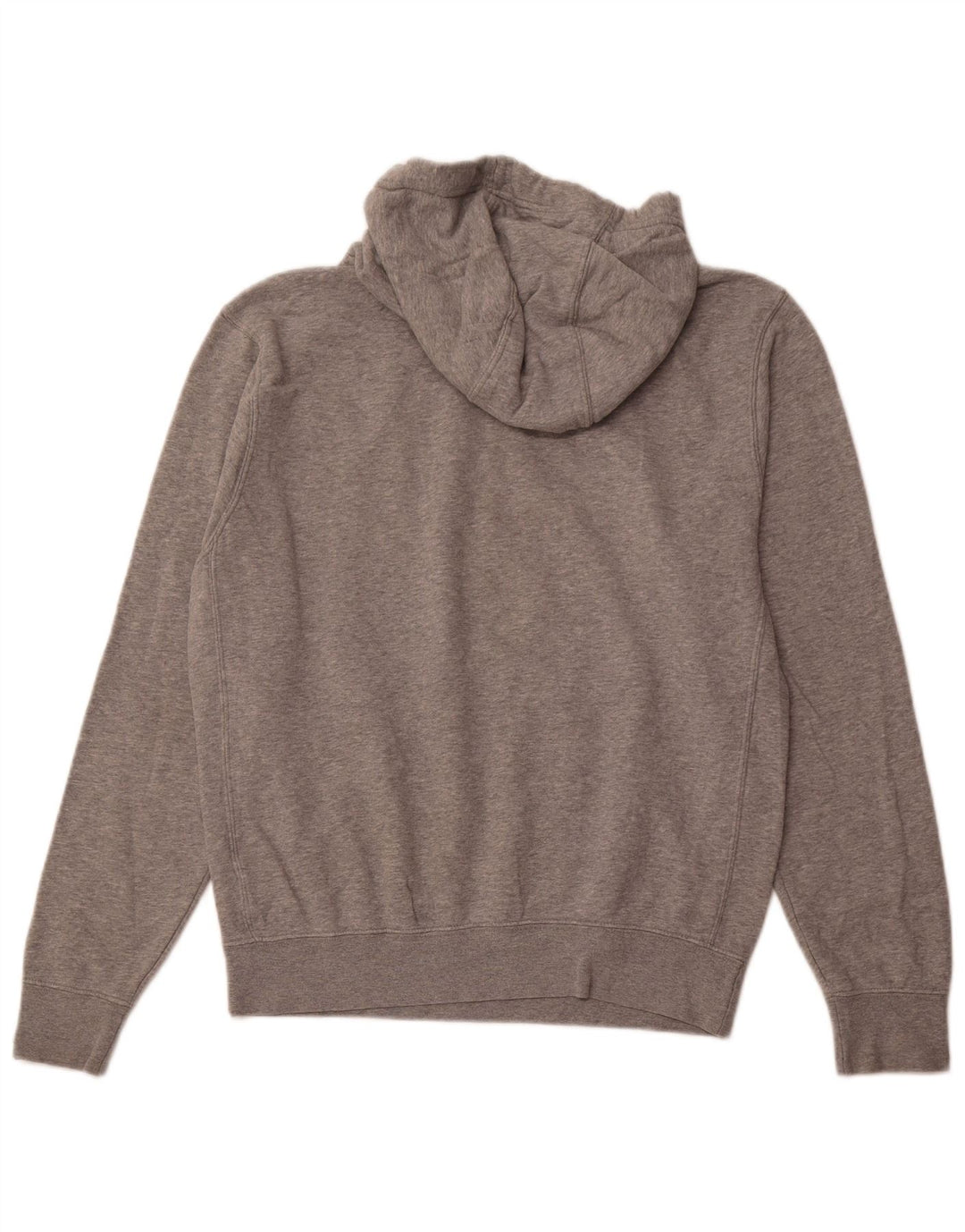 NIKE Mens Graphic Hoodie Jumper Small Grey Cotton