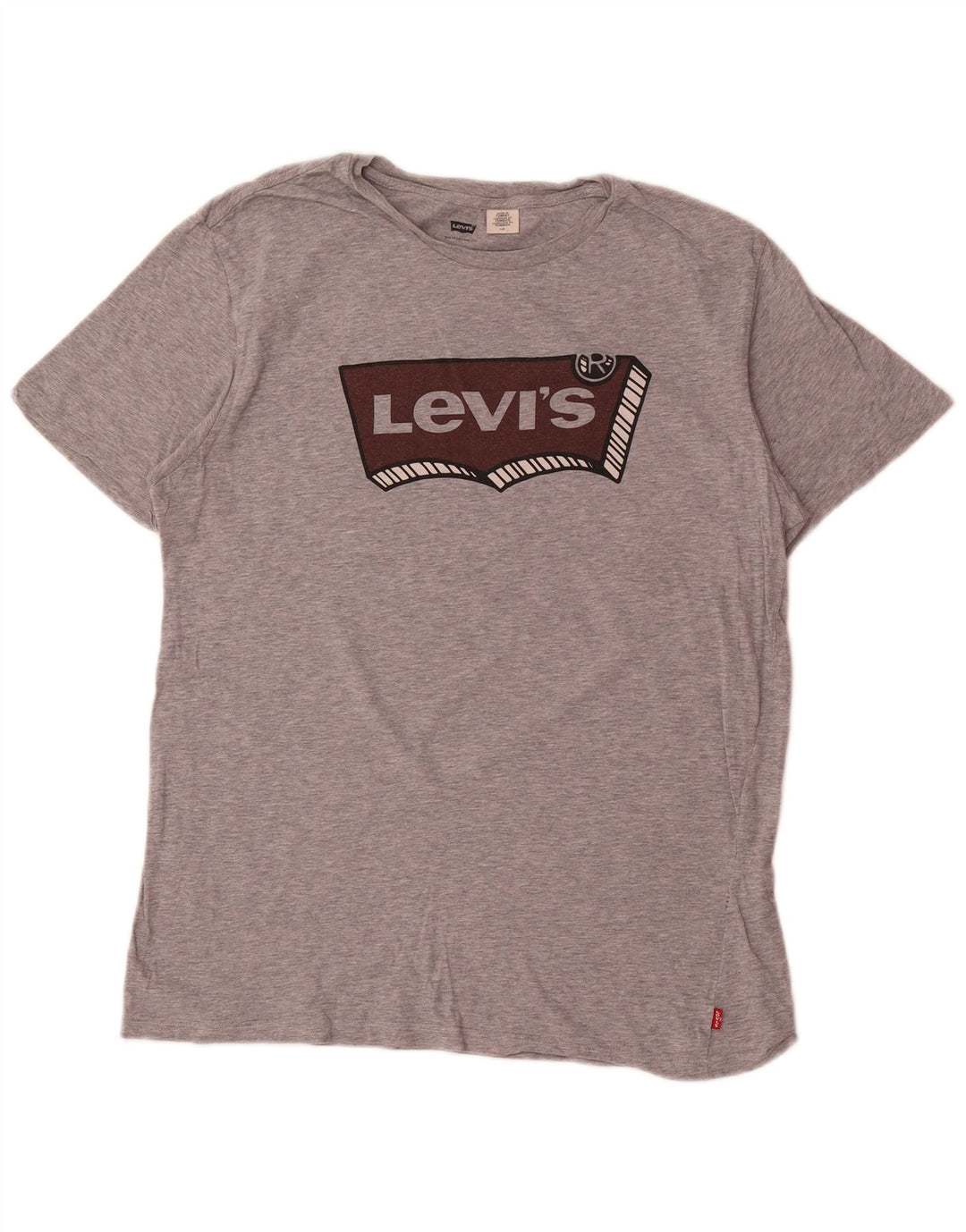 LEVI'S Mens Graphic T-Shirt Top Large Grey
