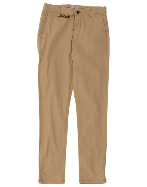 Pantaloni chino slim pentru băieți Zara 13-14 ani L30 L30 bumbac bej