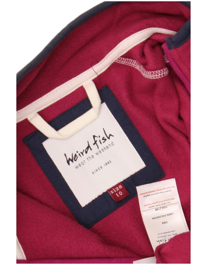 Jachetă polară pentru femei Weird Fish UK 10, poliester burgundy mic