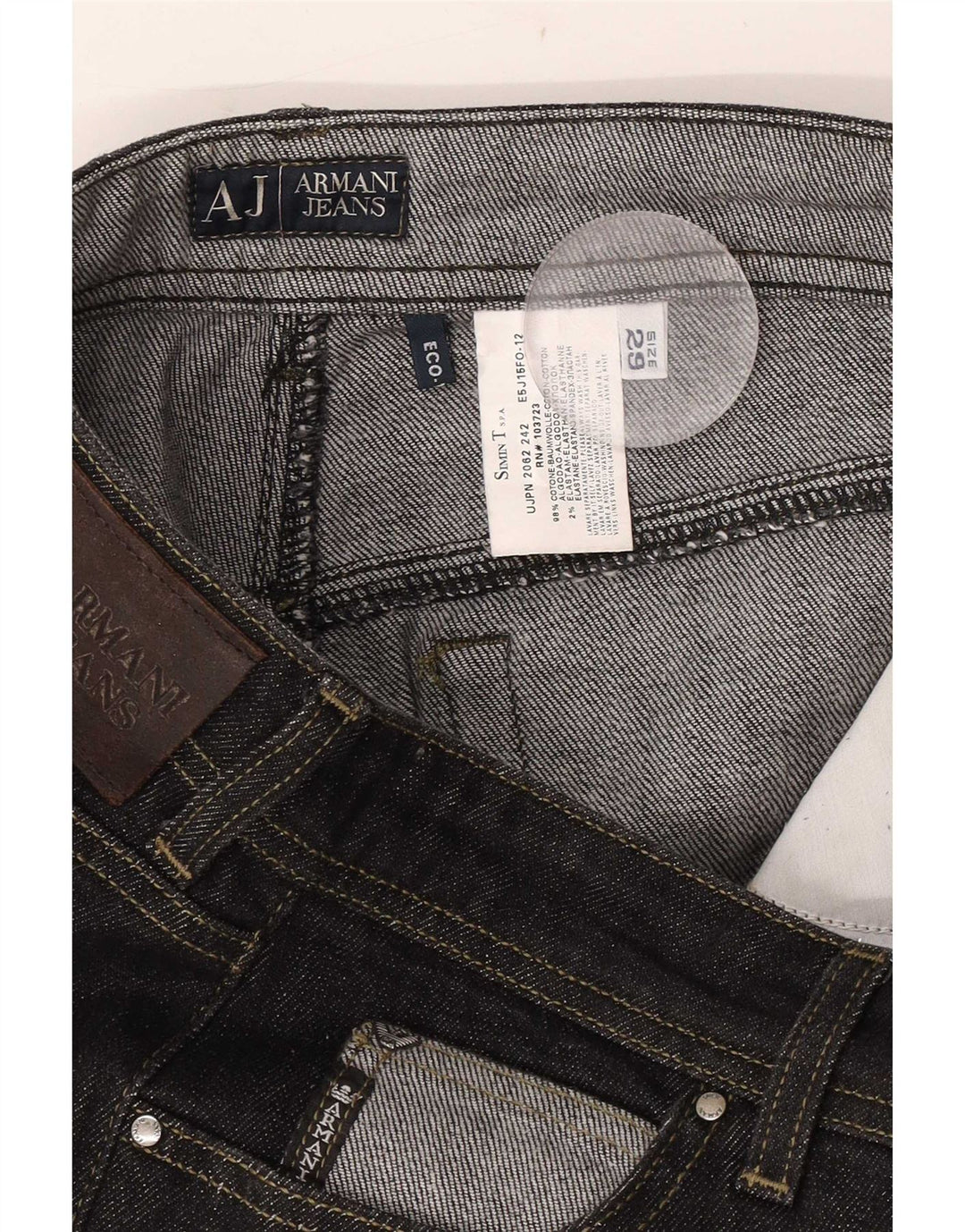 Blugi tăiați pentru femei Armani W29 L23 bumbac negru