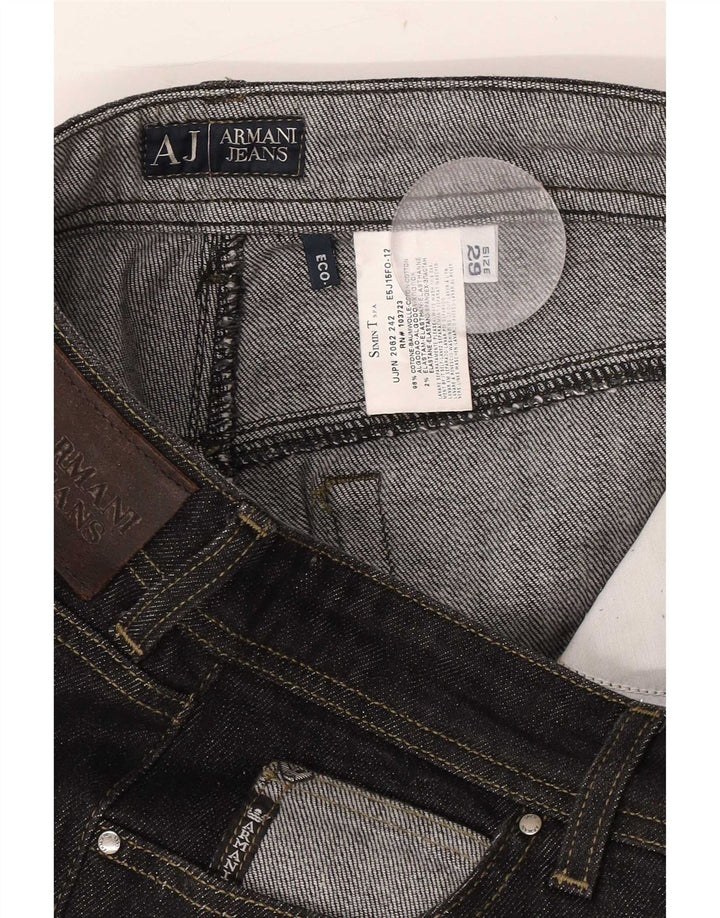 Blugi tăiați pentru femei Armani W29 L23 bumbac negru