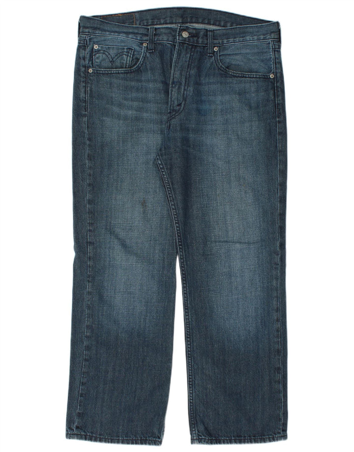Blugi drepti pentru bărbați LEVI'S 506 W36 L28 Bumbac albastru