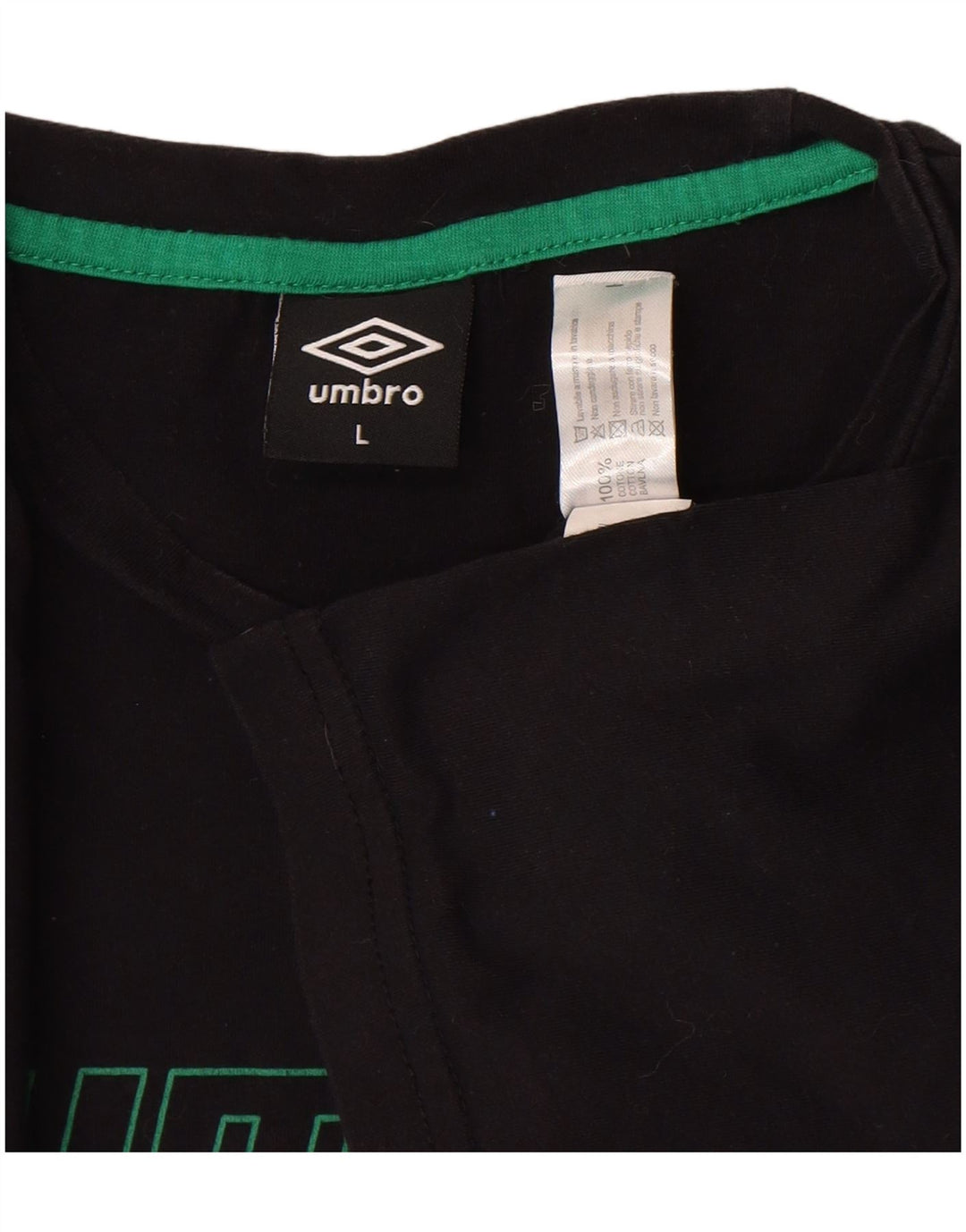 Tricou grafic pentru bărbați Umbro Top mare din bumbac negru