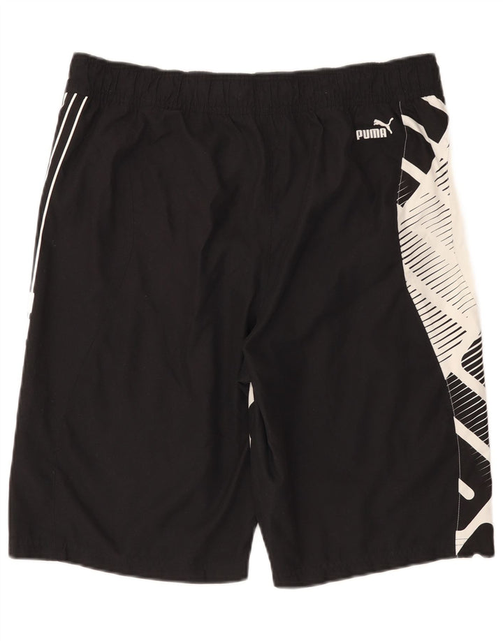Pantaloni scurți de înot grafic Puma pentru bărbați, negru mediu, poliester color bloc
