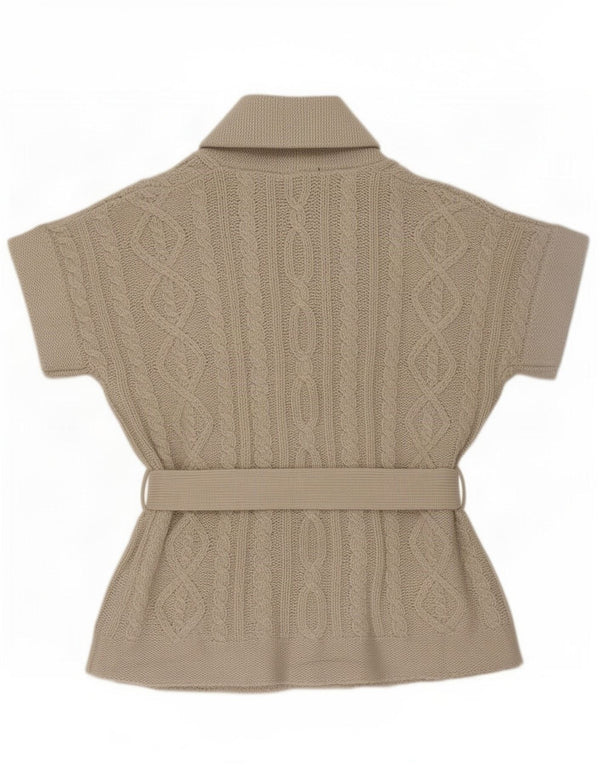 Pulover cardigan cu mânecă scurtă pentru femei Zara UK 14 Gri mediu Acrilic