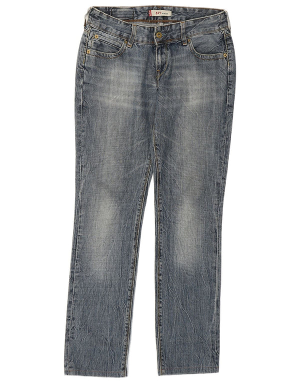 Blugi Levi's 571 Slim pentru femei W29 L30 Bumbac albastru