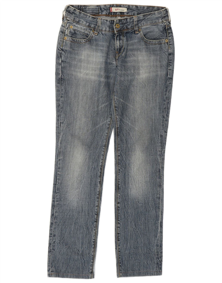 Blugi Levi's 571 Slim pentru femei W29 L30 Bumbac albastru