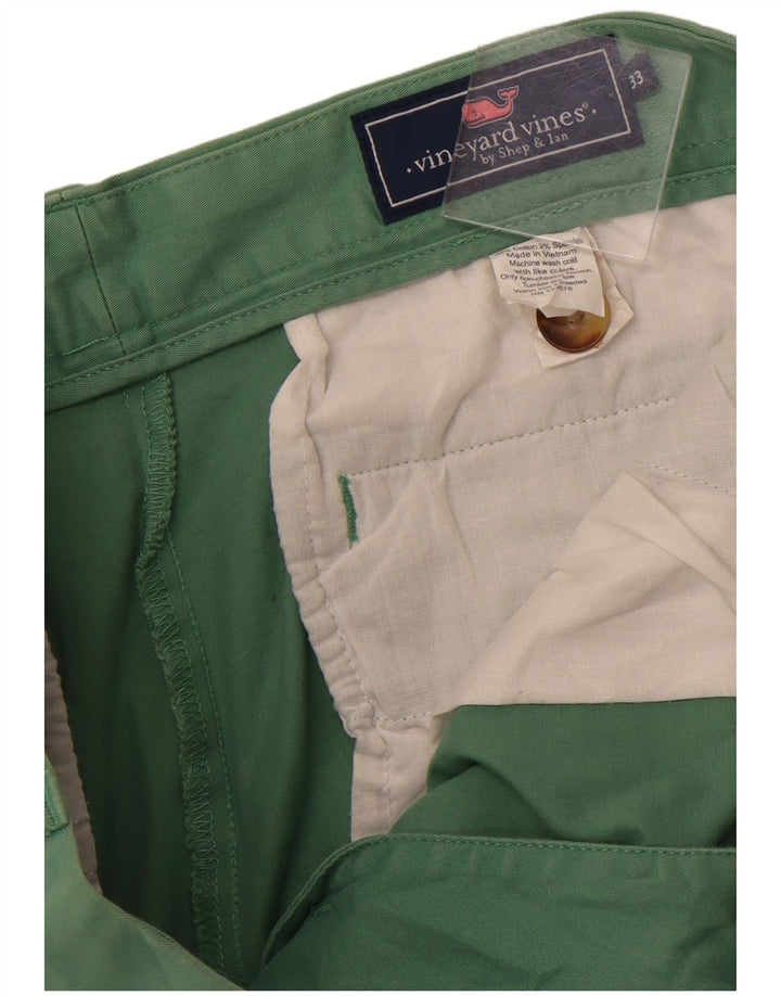 Pantaloni scurți chino pentru bărbați VINEYARD VINES W33 bumbac verde mediu