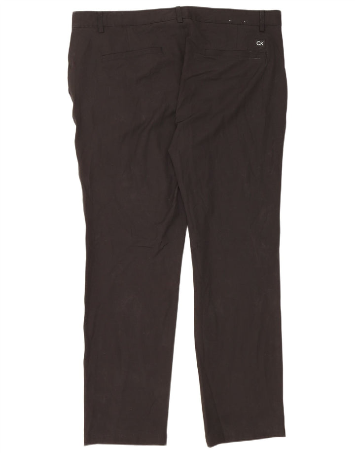 Pantaloni chino drepți Calvin Klein pentru bărbați L42 L33 Poliester negru