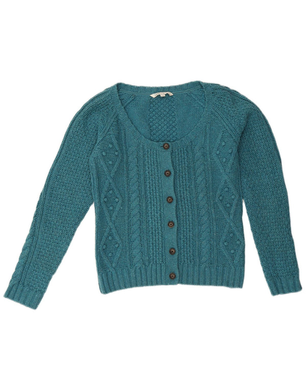 Pulover cardigan supradimensionat pentru femei Fat Face UK 10 Bumbac albastru mic