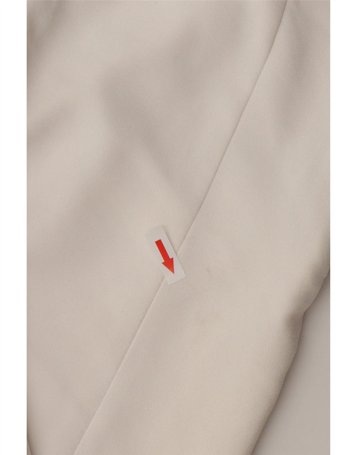 Jachetă pentru femei Zara cu mâneci 3/4 deschise, UK 18 XL, acetat alb