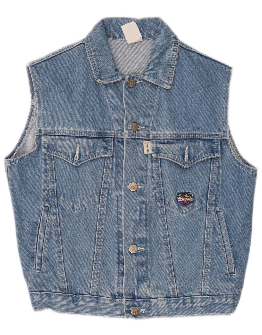 Gilet Băieți Vintage Denim 10-11 Ani Bumbac Albastru