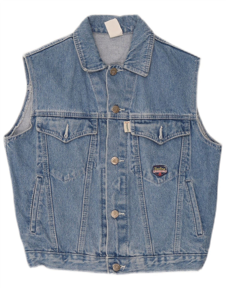 Gilet Băieți Vintage Denim 10-11 Ani Bumbac Albastru