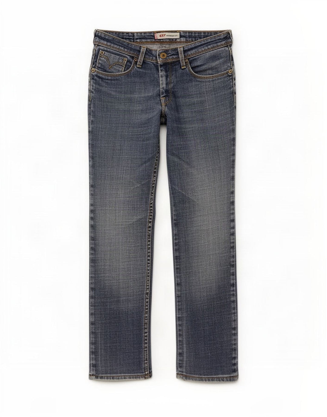 Blugi drepti pentru femei Levi's 627 W28 L28 Bumbac albastru