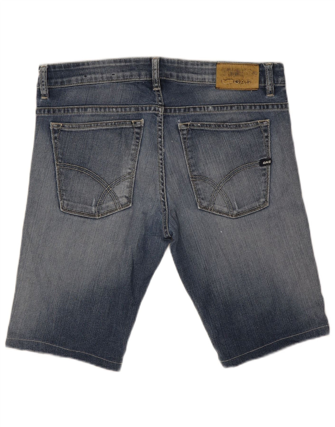 Pantaloni scurți din denim pentru bărbați Gas W32, bumbac albastru mediu