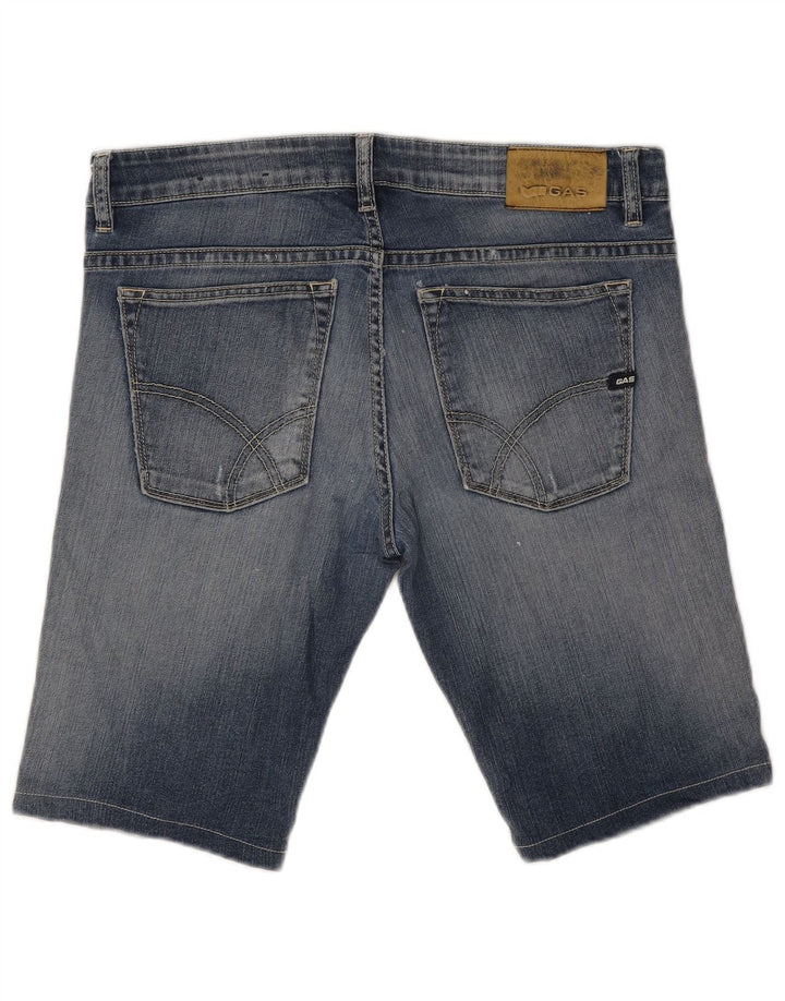 Pantaloni scurți din denim pentru bărbați Gas W32, bumbac albastru mediu