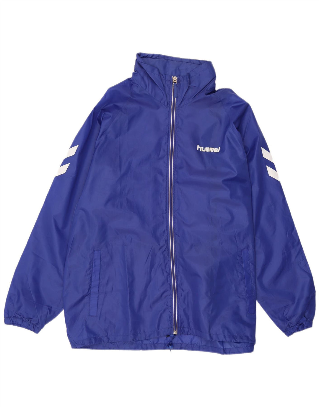 Jachetă de ploaie cu glugă grafică pentru bărbați HUMMEL UK 42 XL poliester albastru