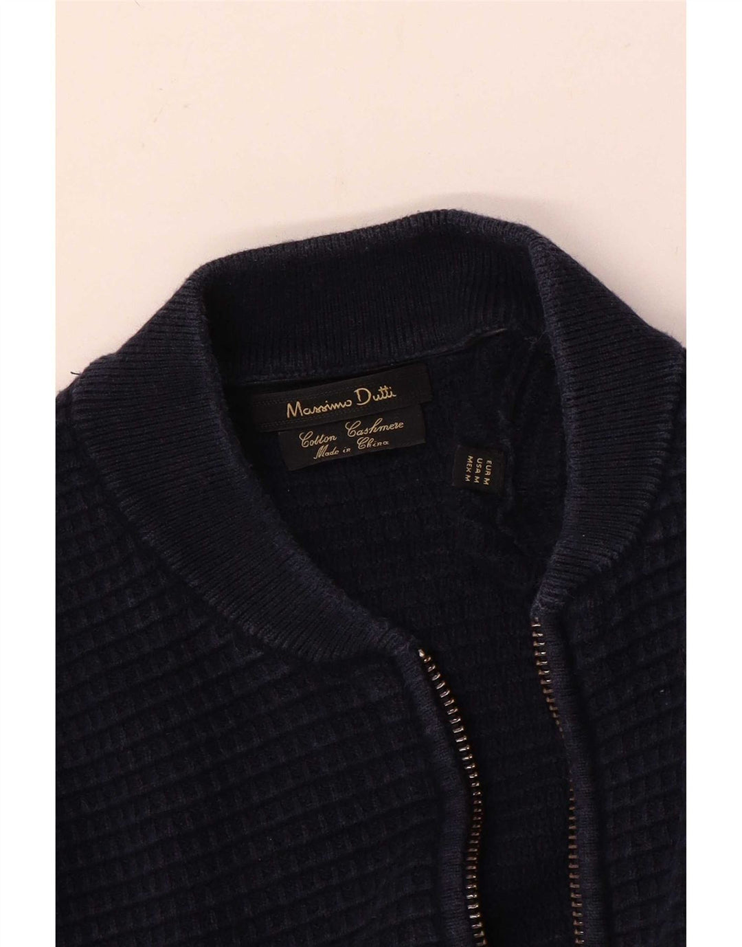 Pulover cardigan Massimo Dutti pentru bărbați, bumbac bleumarin mediu