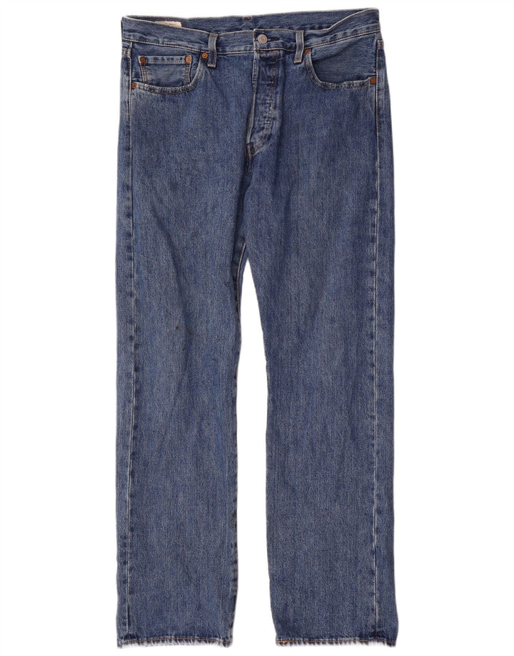 Blugi Levi's 501 Straight pentru bărbați W34 L32 Bumbac albastru