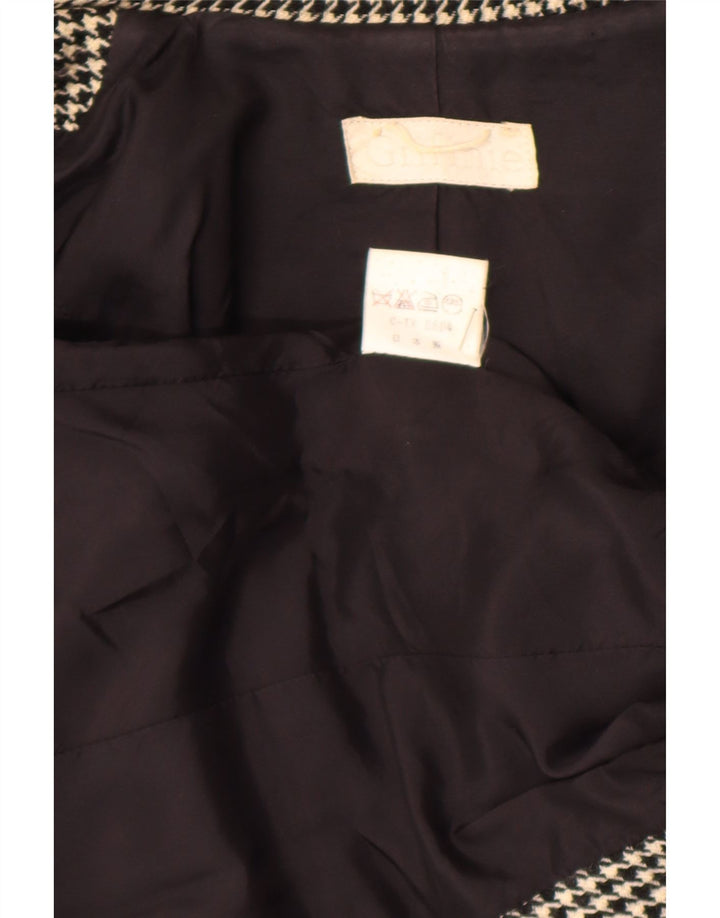 Jachetă Griffe pentru femei cu 4 nasturi, UK 10, picior de găină neagră