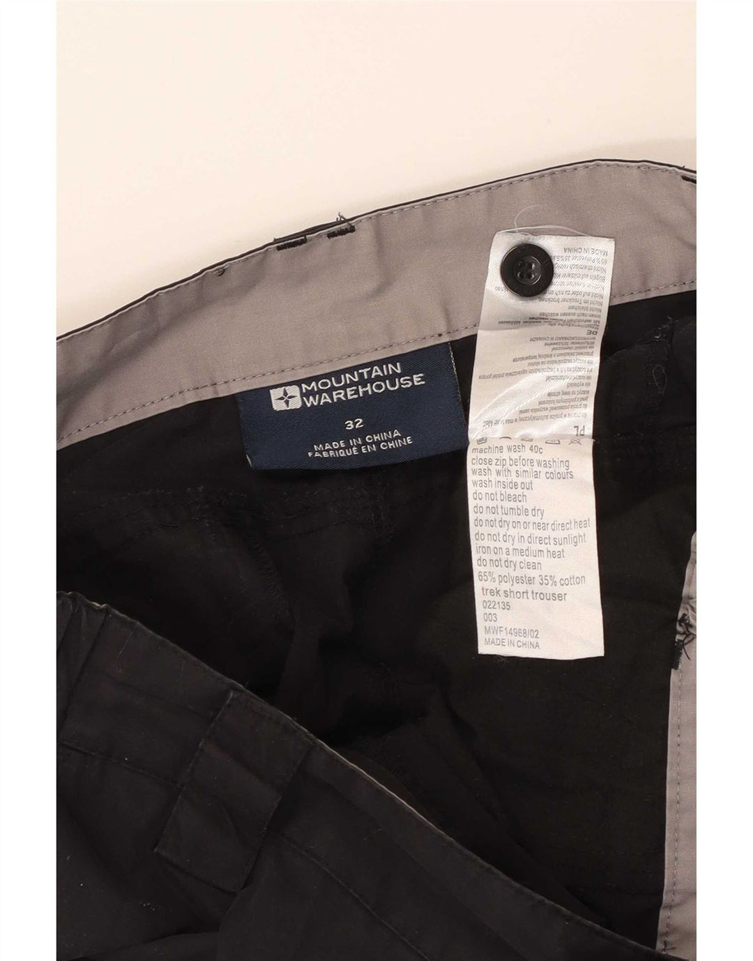 Pantaloni cargo drepti pentru bărbați Mountain Warehouse L32 L30 Poliester negru