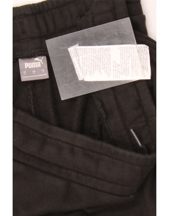 Pantaloni de trening grafic PUMA pentru femei Joggeri UK 10 Bumbac negru mic