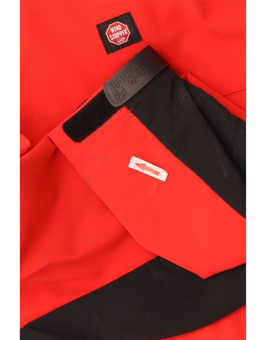 Jack Wolfskin Jachetă de ploaie cu glugă pentru bărbați UK 36/38 Medium Red Colorblock