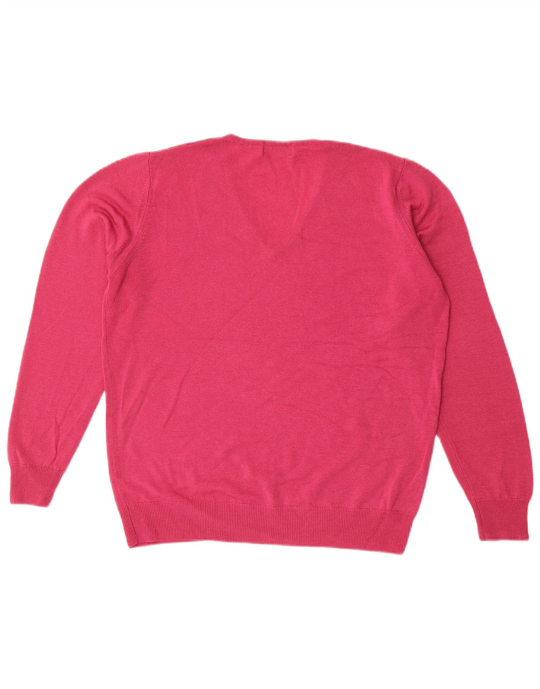 Pulover pentru femei Marks & Spencer cu decolteu în V UK 14 Medium Pink Lână nouă
