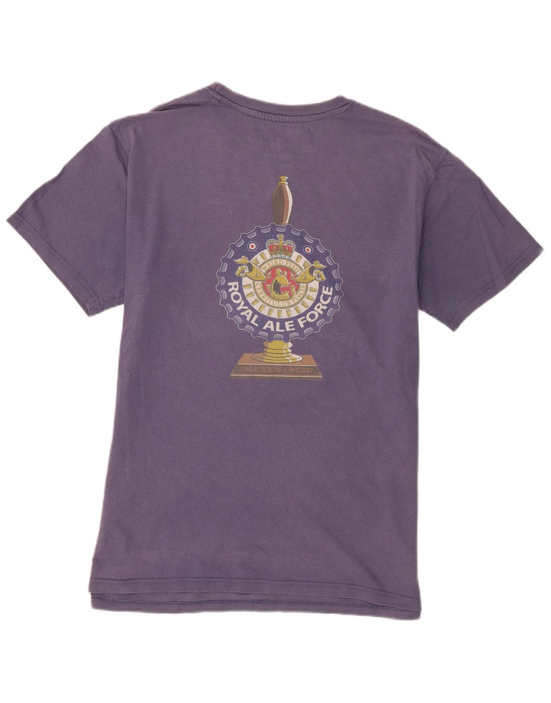 Tricou grafic pentru bărbați Weird Fish Top mare din bumbac violet