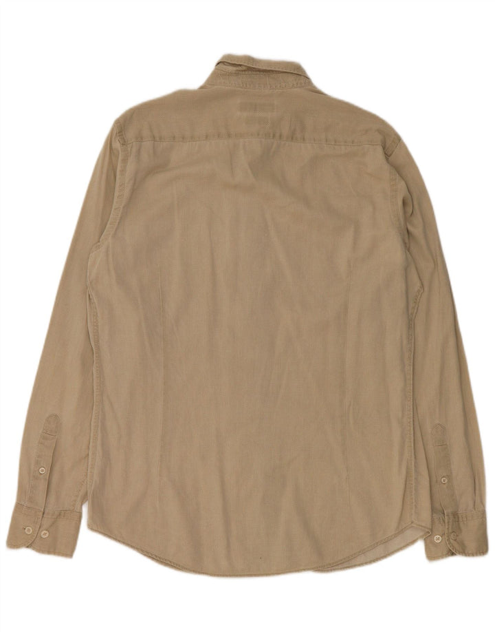 MASSIMO DUTTI Mens Shirt Medium Khaki
