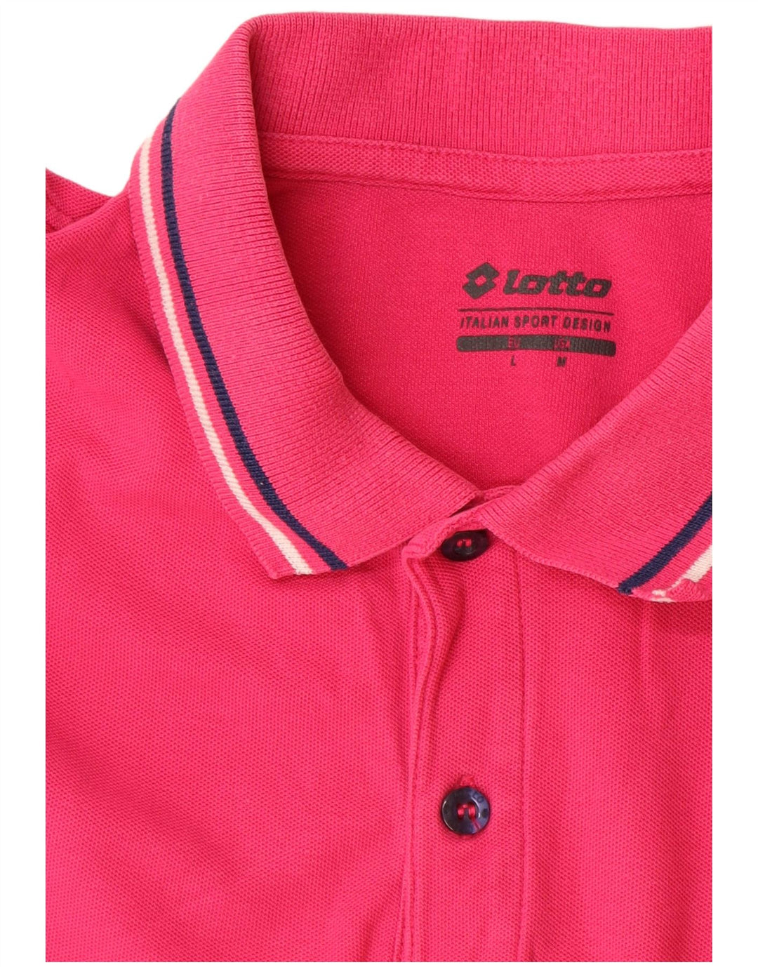 Tricou polo pentru bărbați LOTTO, bumbac roz mediu