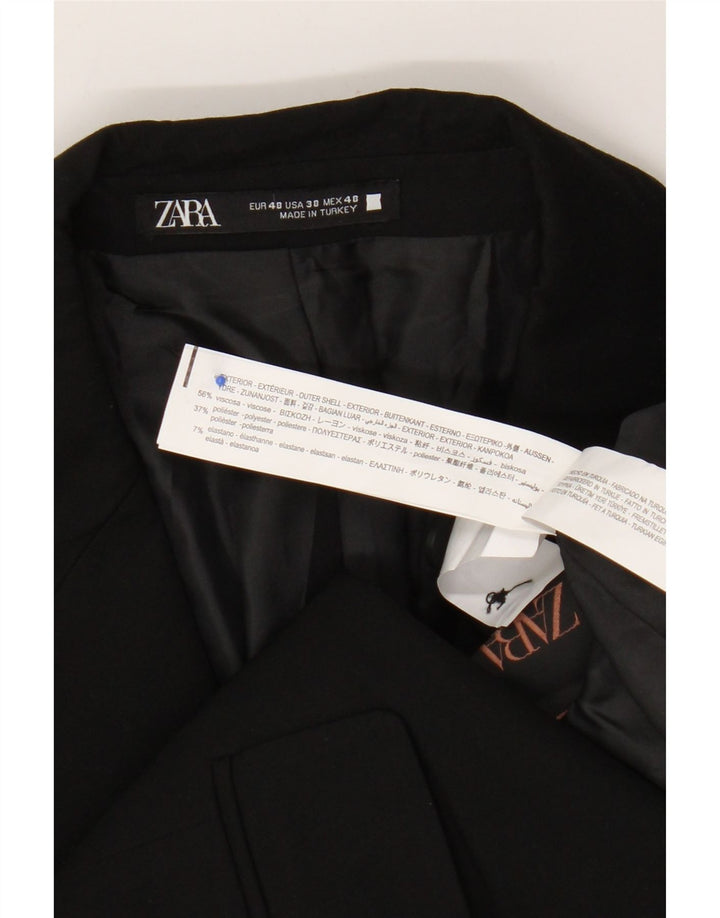 Blazer pentru bărbați Zara cu 2 nasturi EU 48 Viscoză Neagră Medie