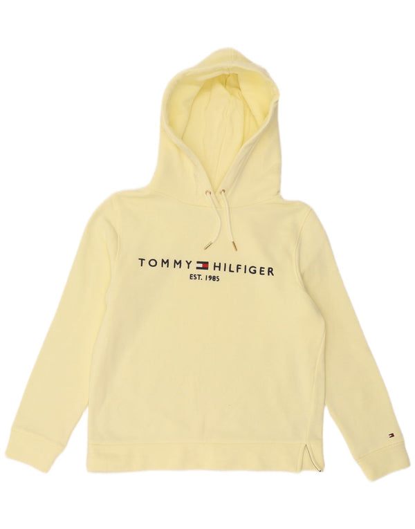 Pulover cu capotă supradimensionat pentru femei Tommy Hilfiger UK 10 Mic Galben