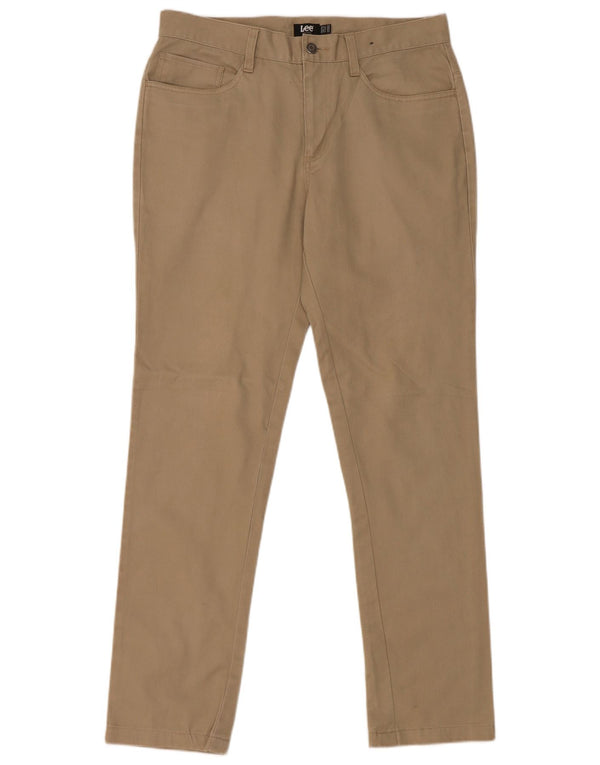 Pantaloni casual subțiri pentru bărbați Lee L32 L32 bumbac bej