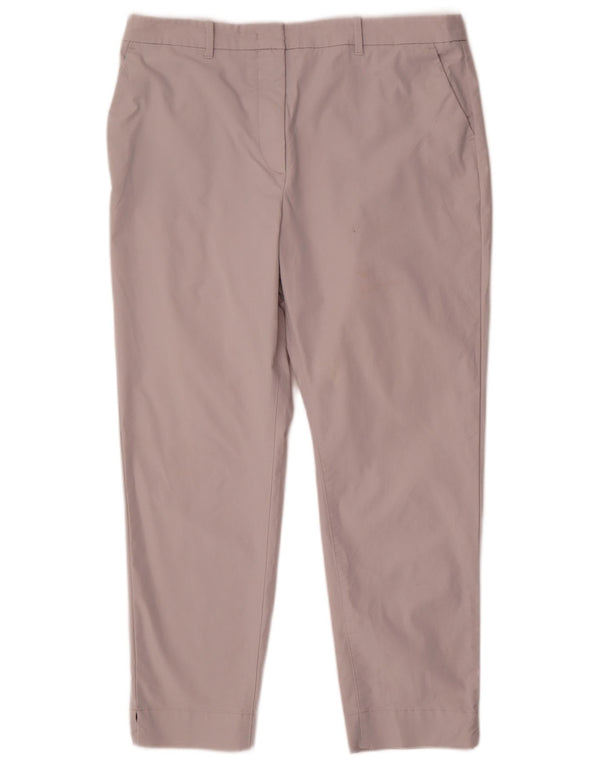 Marks & Spencer Pantaloni chino cu talie înaltă pentru femei UK 16 Large W34 L27 Gri