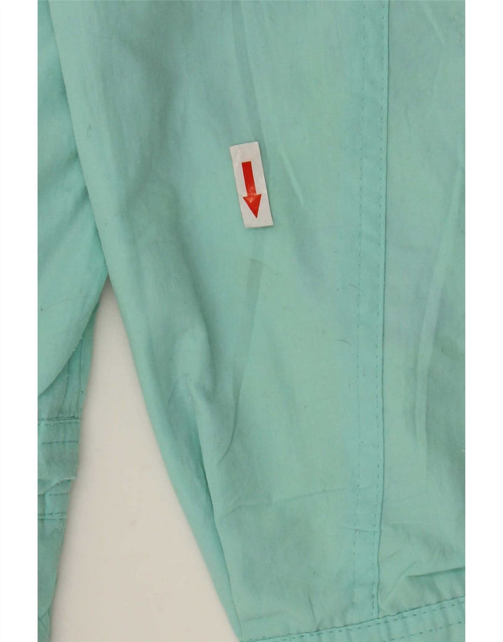 Jachetă Vintage Windbreaker pentru femei cu grafică UK 16, mare, turcoaz, poliester