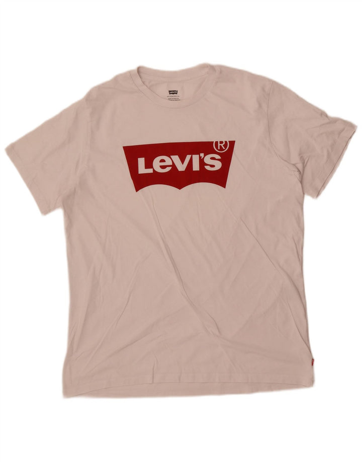 Tricou grafic pentru bărbați Levi's Top Large White